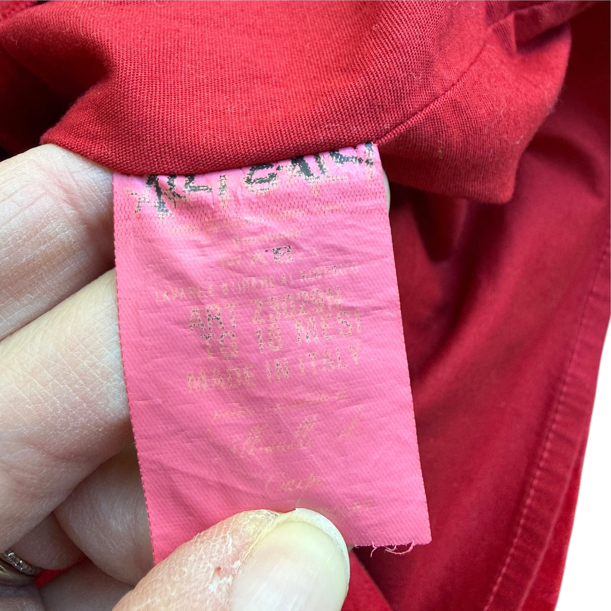 Abito velluto rosso Alligalli - 18 mesi