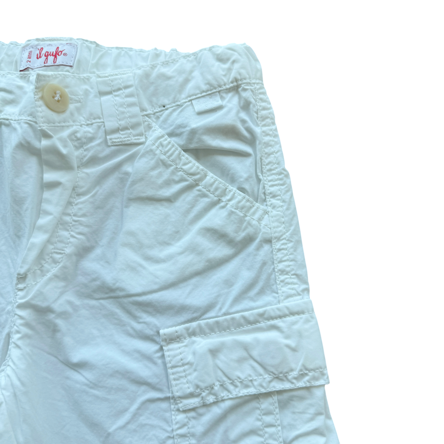 Pantaloni cargo bianchi Il Gufo - 2 anni