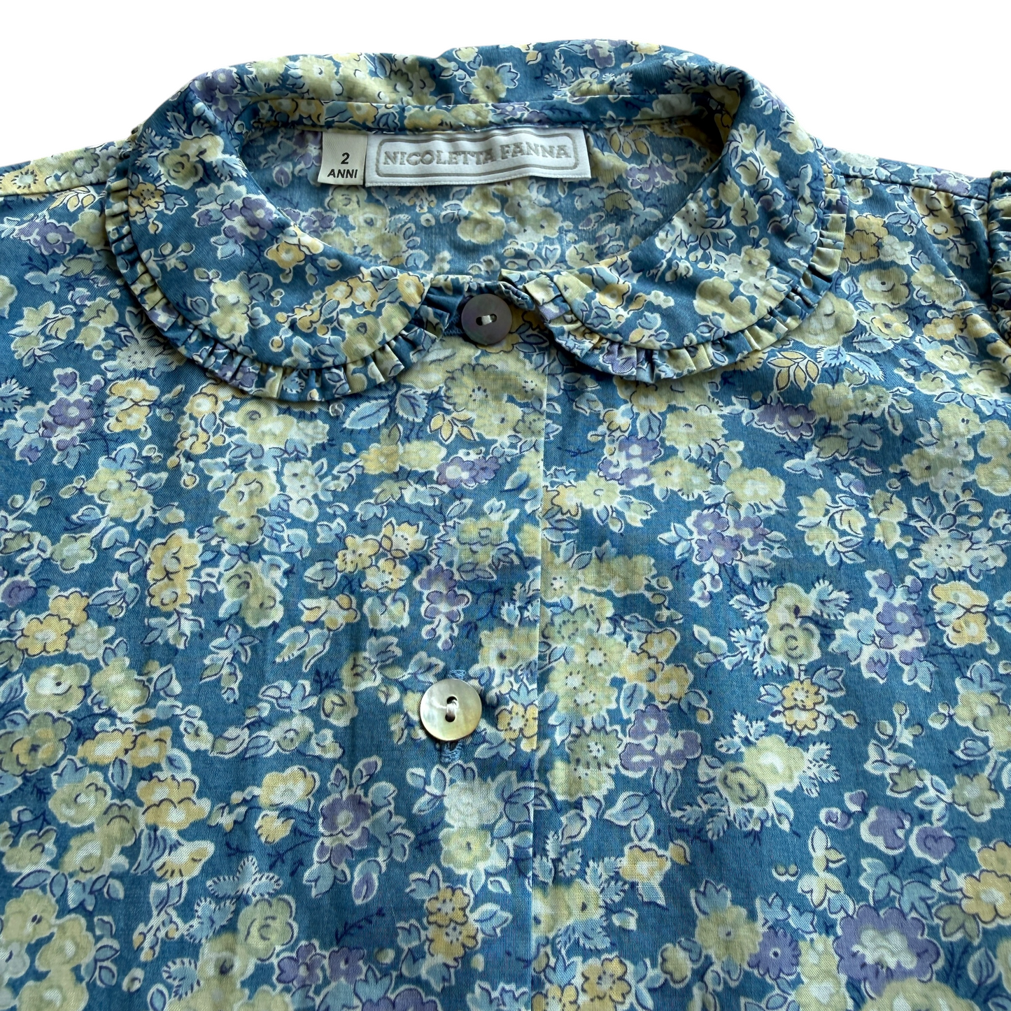 Camicia manica corta liberty Nicoletta Fanna - 2 anni