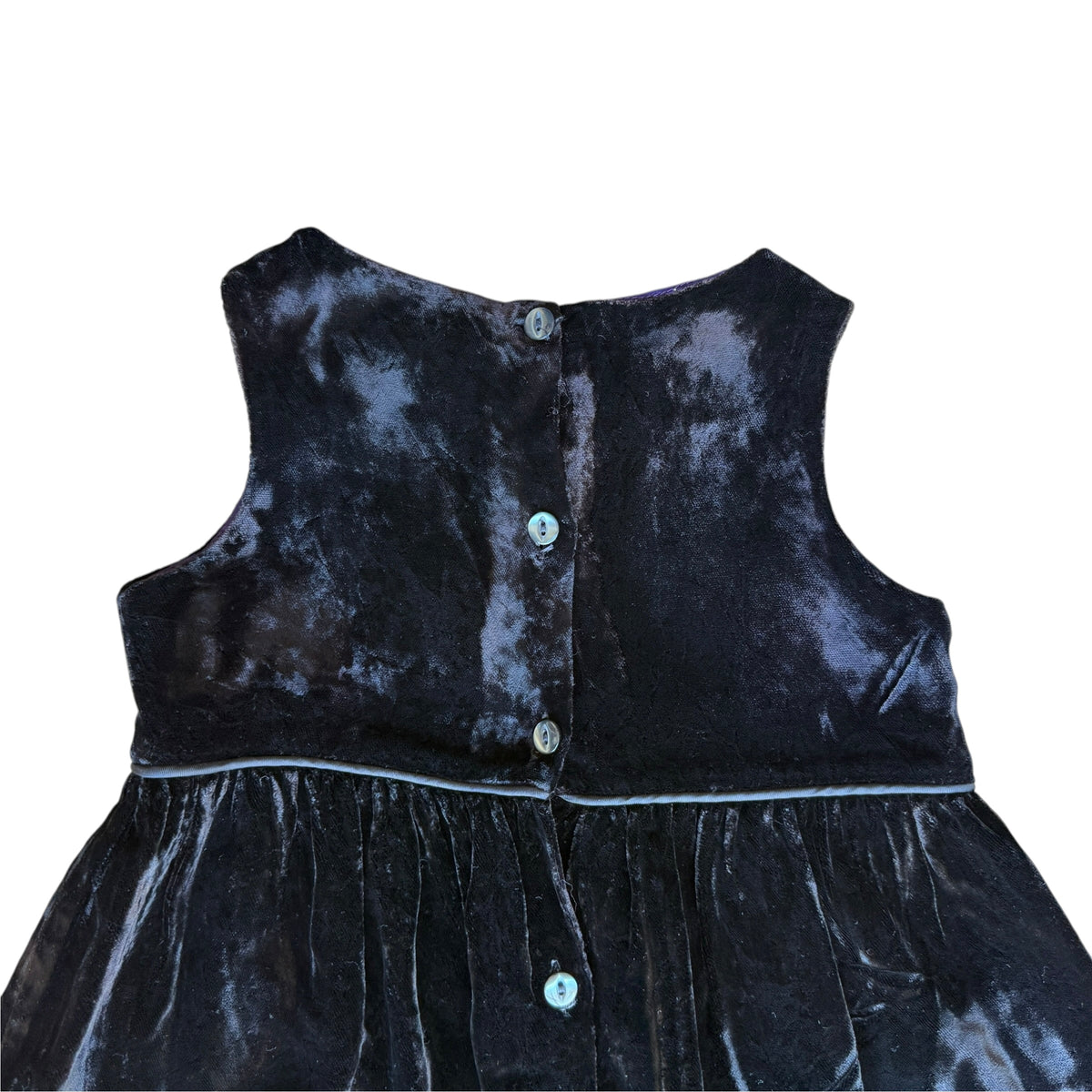 Abito scamiciato in velluto nero Ralph Lauren - 3 anni
