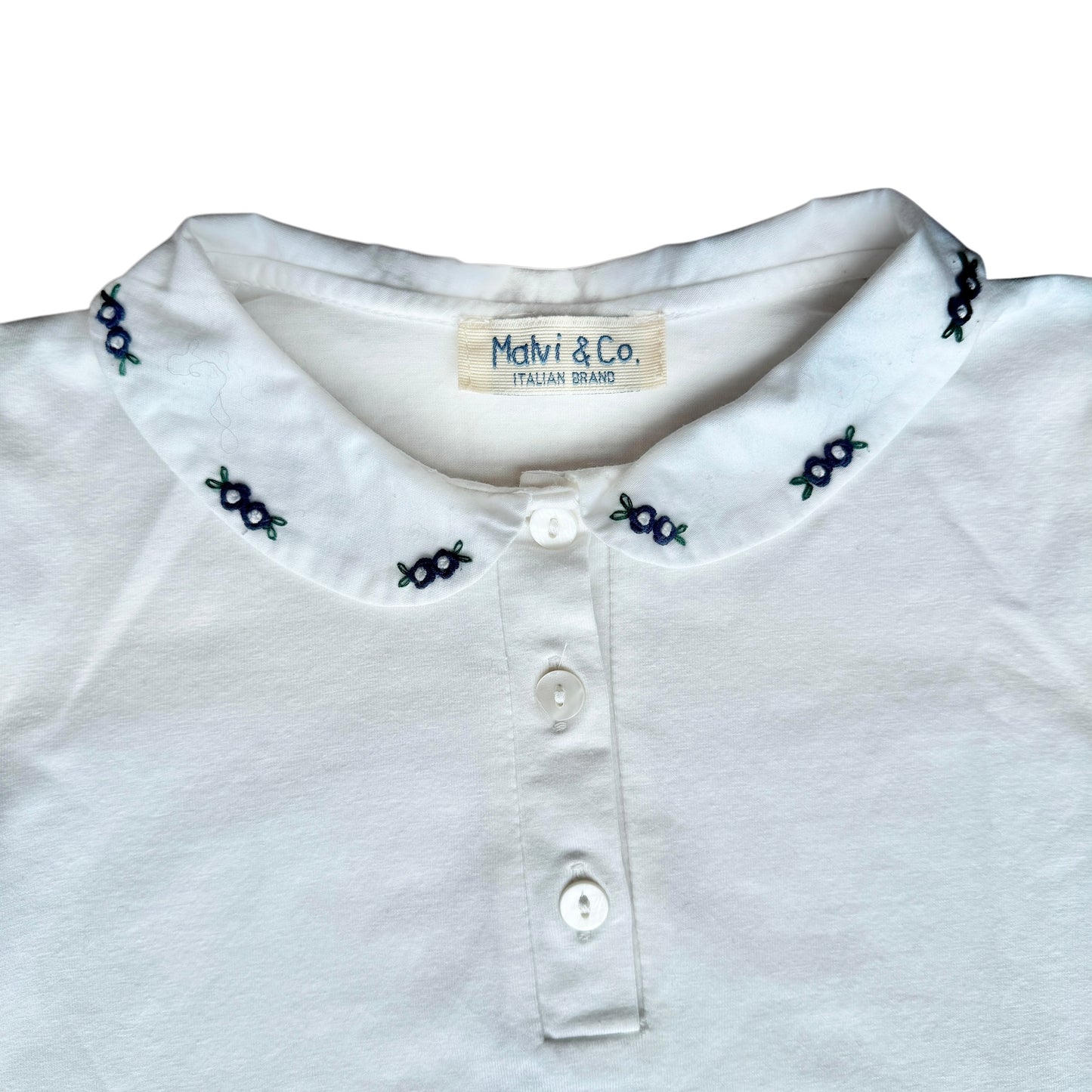 Polo manica lunga con colletto ricamato Malvi&co - 6 anni