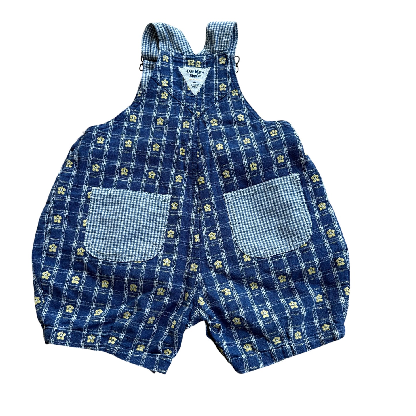 Salopette Corta Jacquard Fiori OshKosh - 9/12 Mesi