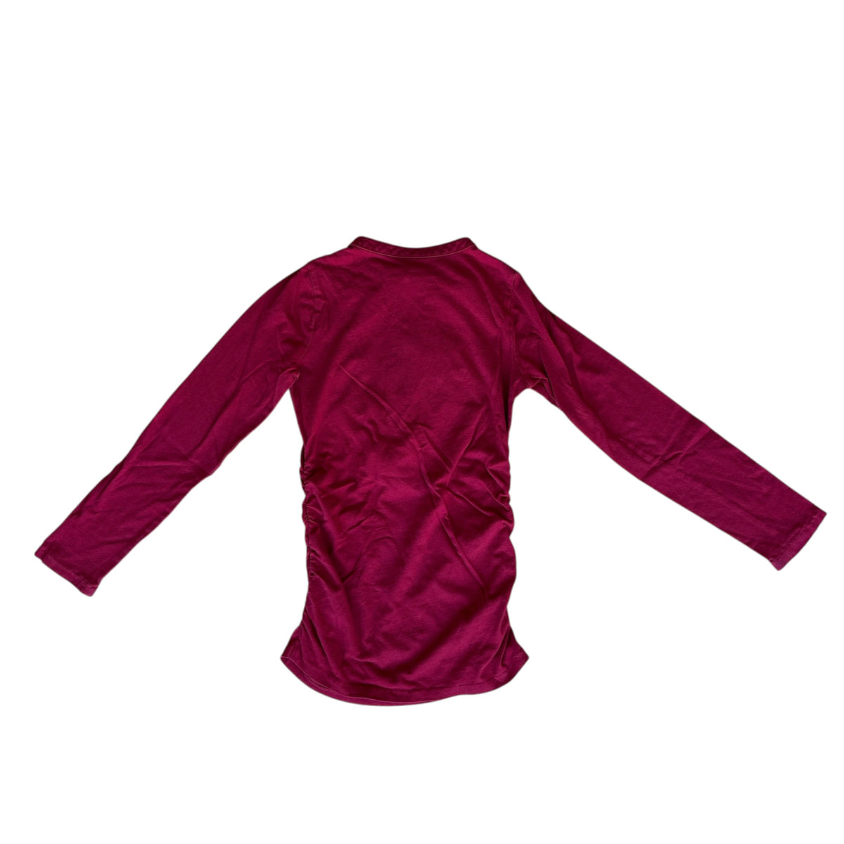 Maglia manica lunga con rouches bordeaux Ralph Lauren - 7 anni