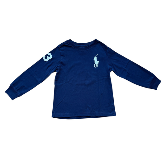 Maglia manica lunga blu Polo Ralph Lauren - 3 anni
