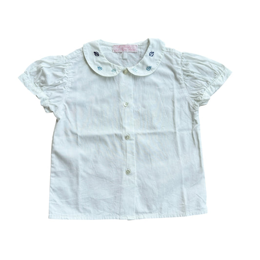 Camicia manica corta ricamata Mariella Ferrari per Pupi Solari - 12 mesi