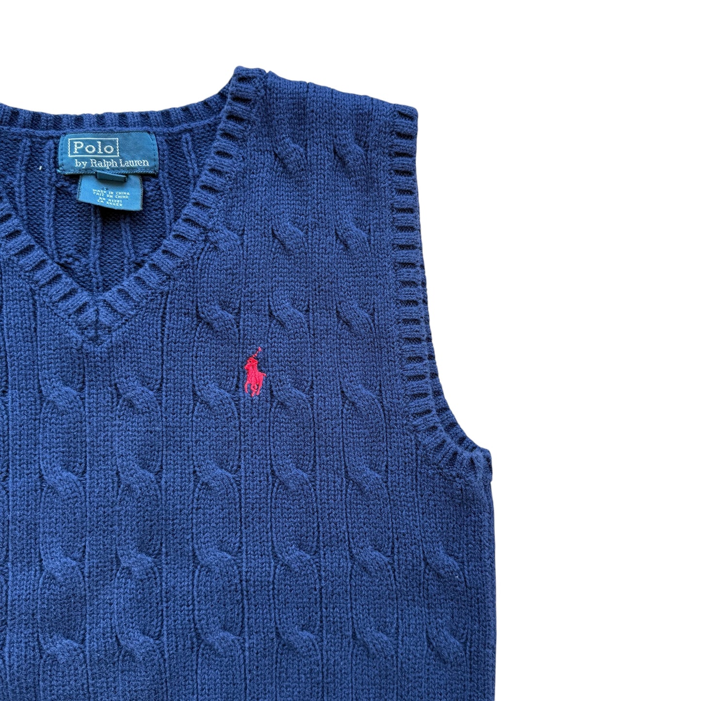 Gilet cotone a trecce blu Polo Ralph Lauren - 5 anni