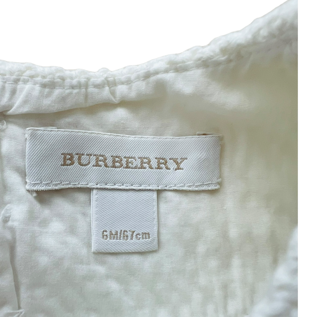 Abito cotone e lino con coulotte Burberry - 6 mesi