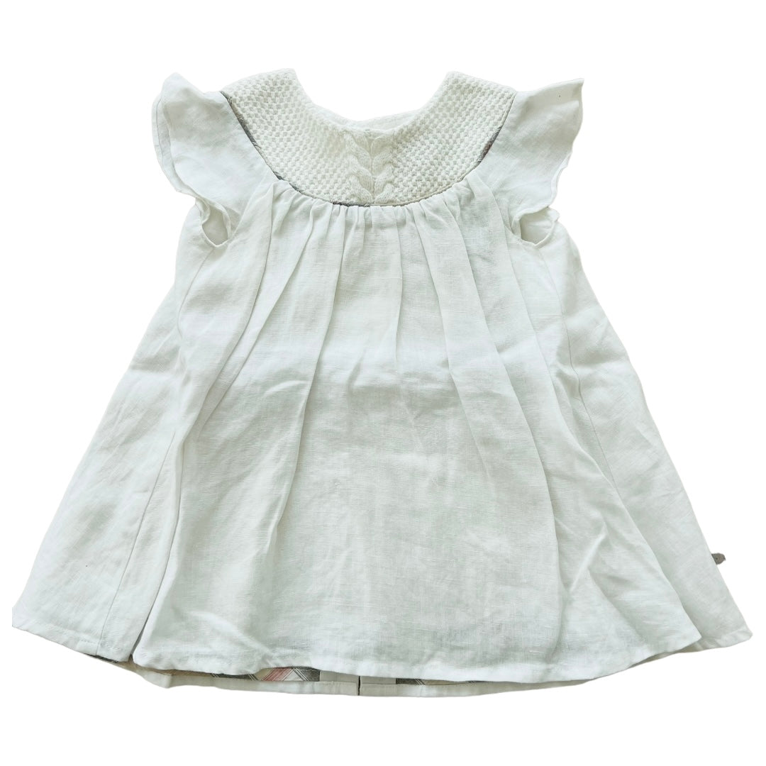 Abito cotone e lino con coulotte Burberry - 6 mesi