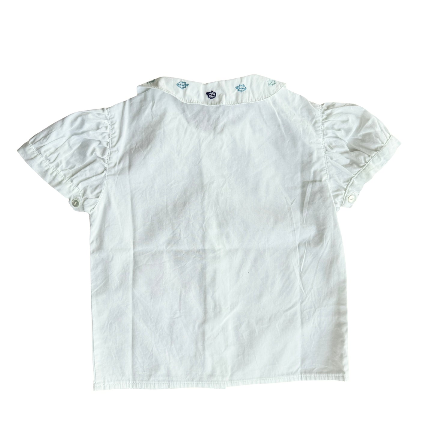 Camicia manica corta ricamata Mariella Ferrari per Pupi Solari - 12 mesi