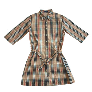 Abito chemisier vintage check Burberry - 10 anni
