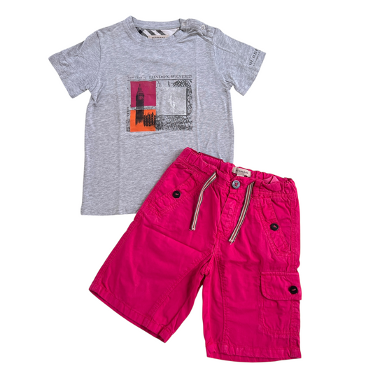 Completo T-shirt e bermuda Burberry - 4 anni