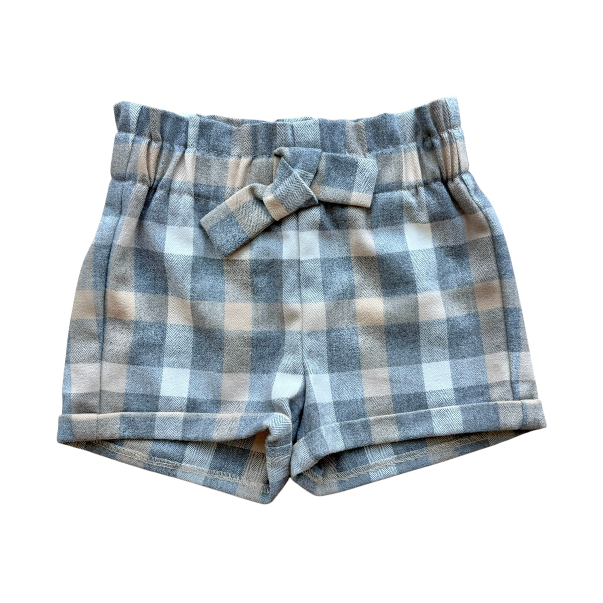 Pantaloncini scozzesi grigio beige Il Gufo - 12 mesi