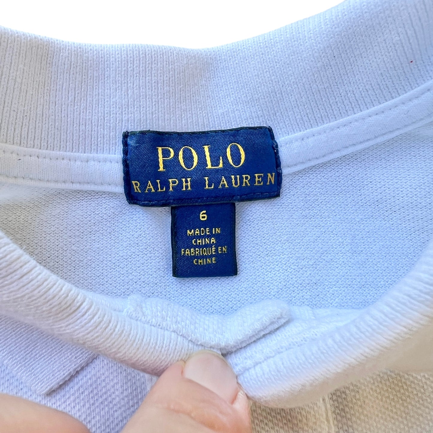 Polo bianca manica lunga Polo Ralph Lauren - 7 anni