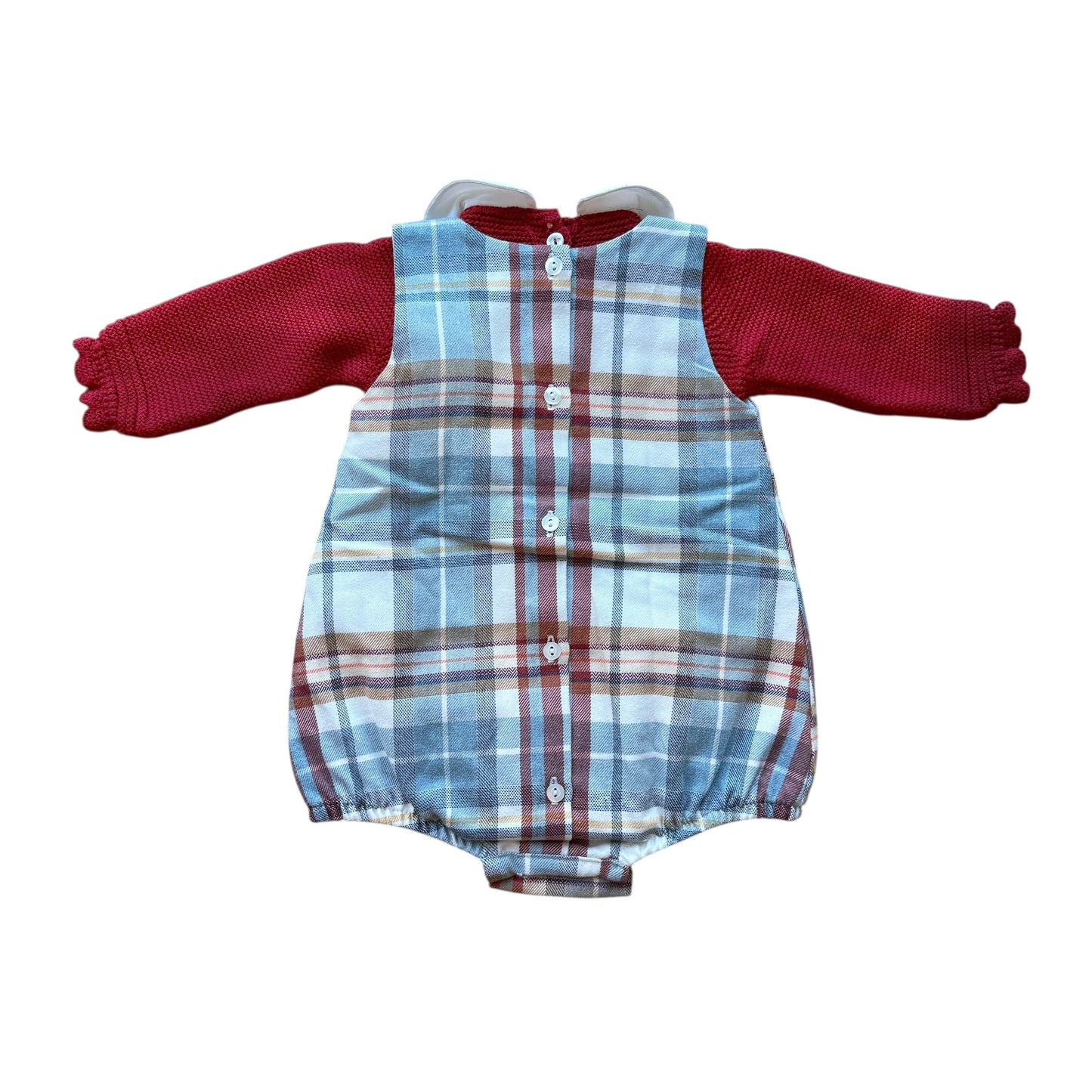 Completo pagliaccetto e maglia scozzese Juliana - 6 mesi