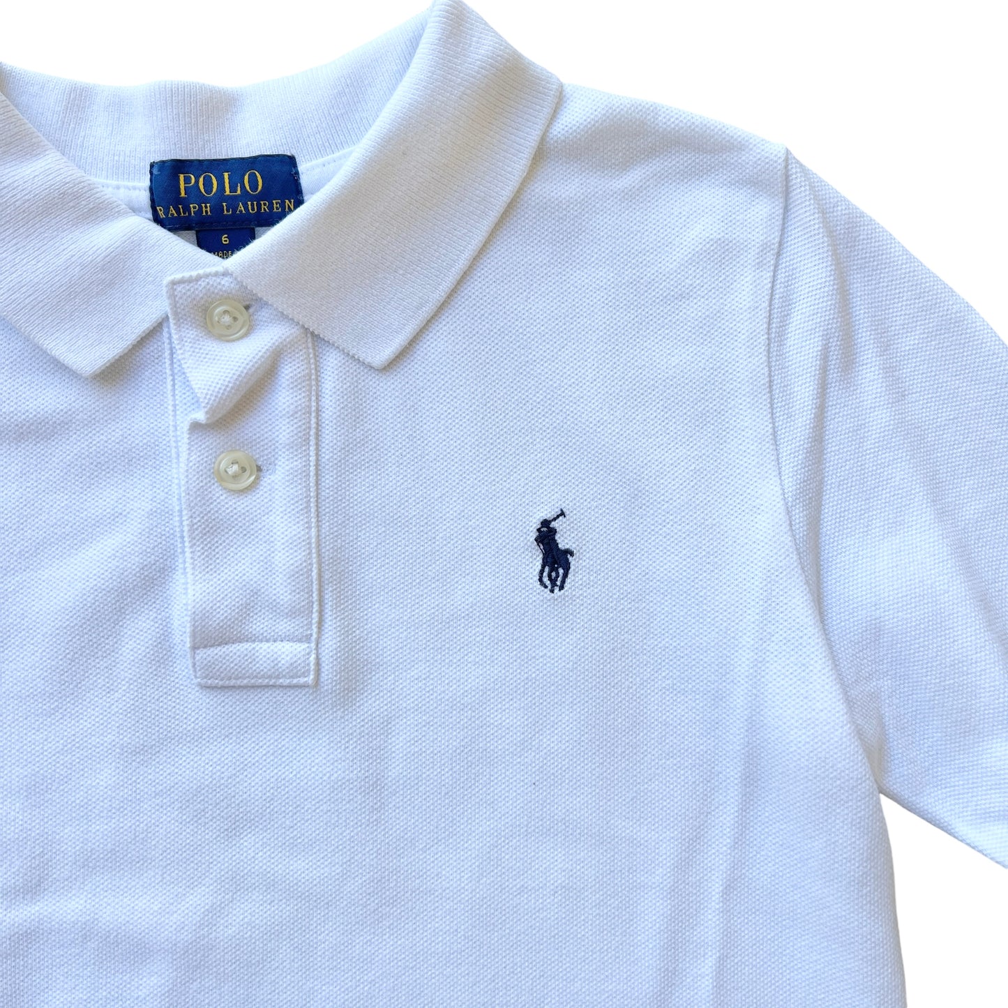 Polo bianca manica lunga Polo Ralph Lauren - 7 anni