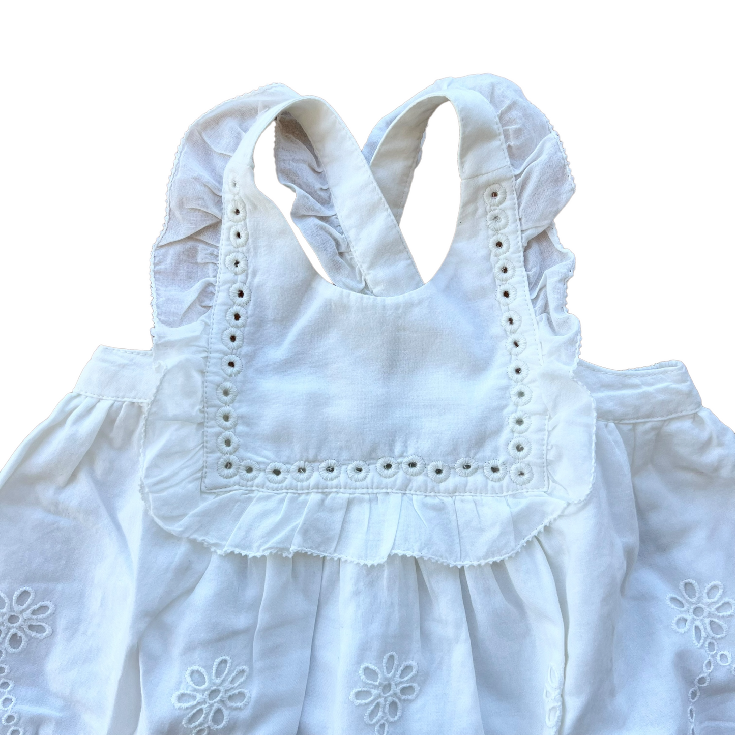 Abito salopette sangallo con coulotte Stella McCartney - 3/6 mesi