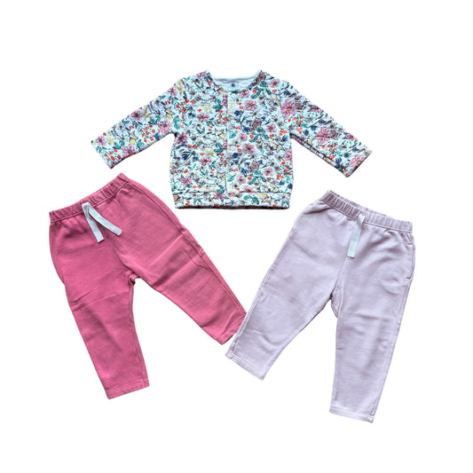 Set Felpa e due paia di pantaloni Petit Bateau - 24 mesi