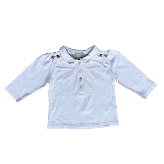 Polo manica lunga bimba Burberry - 9 mesi