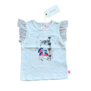 T-shirt Tulle e Paillettes Billieblush NUOVA - 18 Mesi