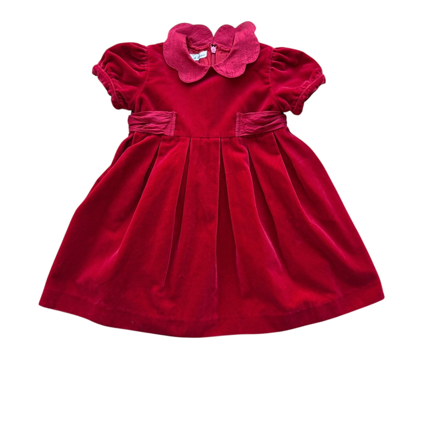 Abito velluto rosso All'isola di Burano - 12 mesi