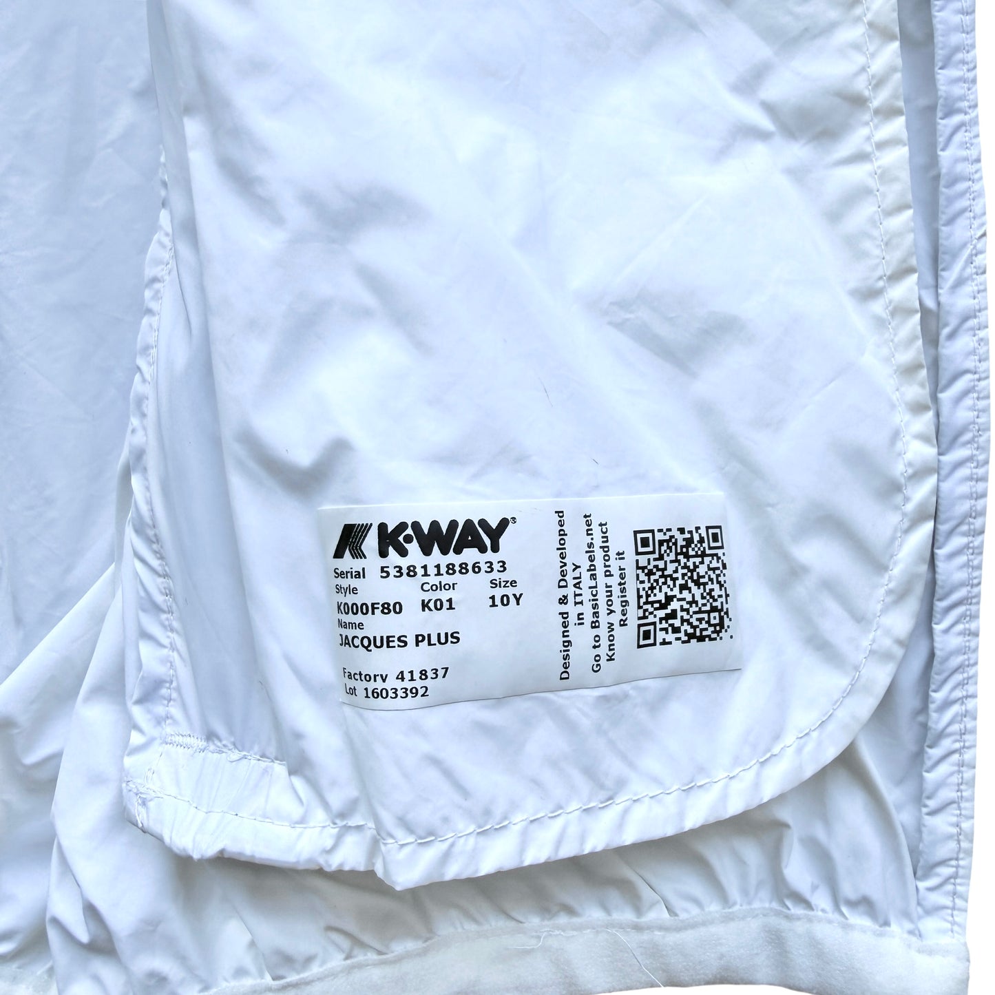 Giacca leggera mod. Jacques Plus K-Way - 10 anni