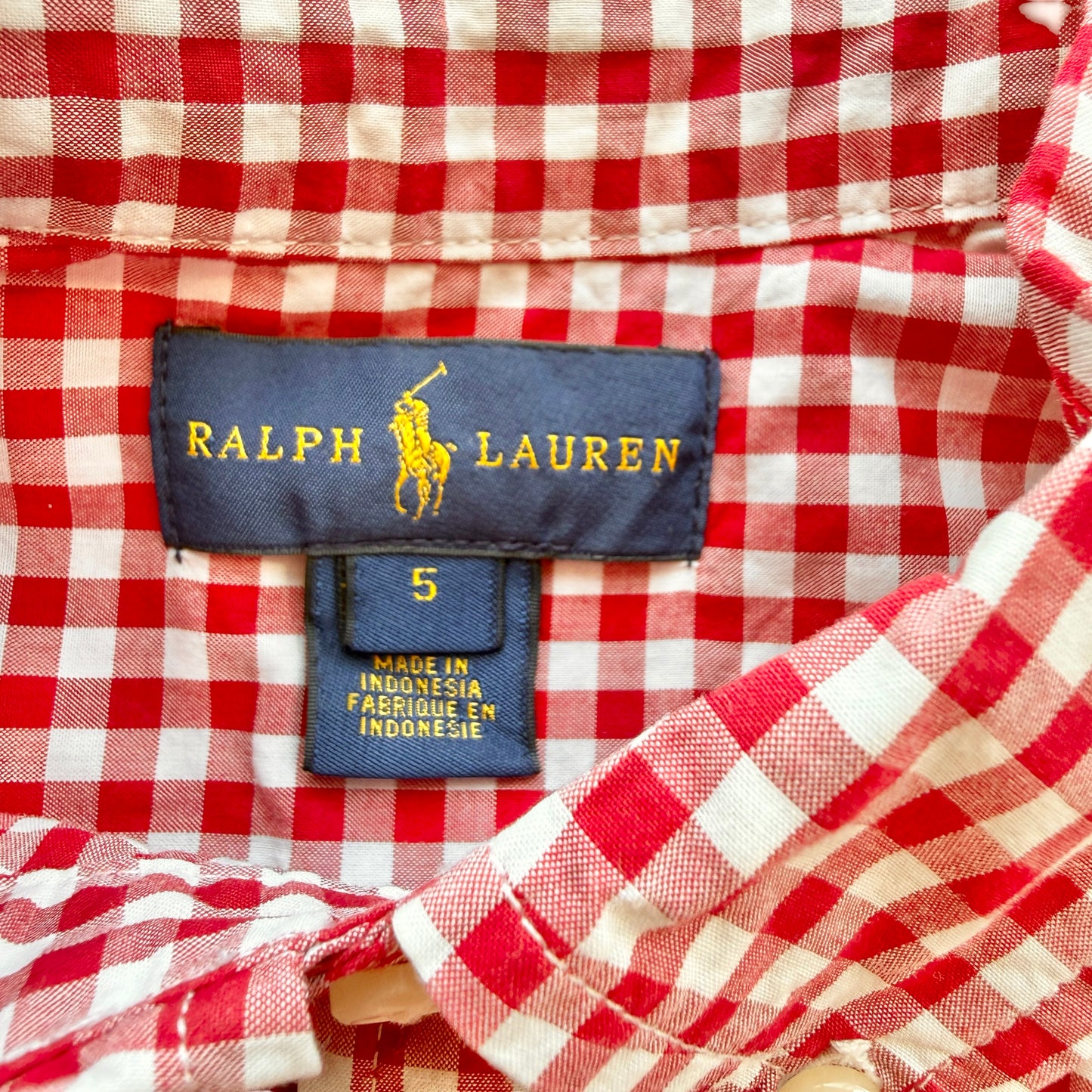 Camicia manica corta vichy Ralph Lauren - 5 anni