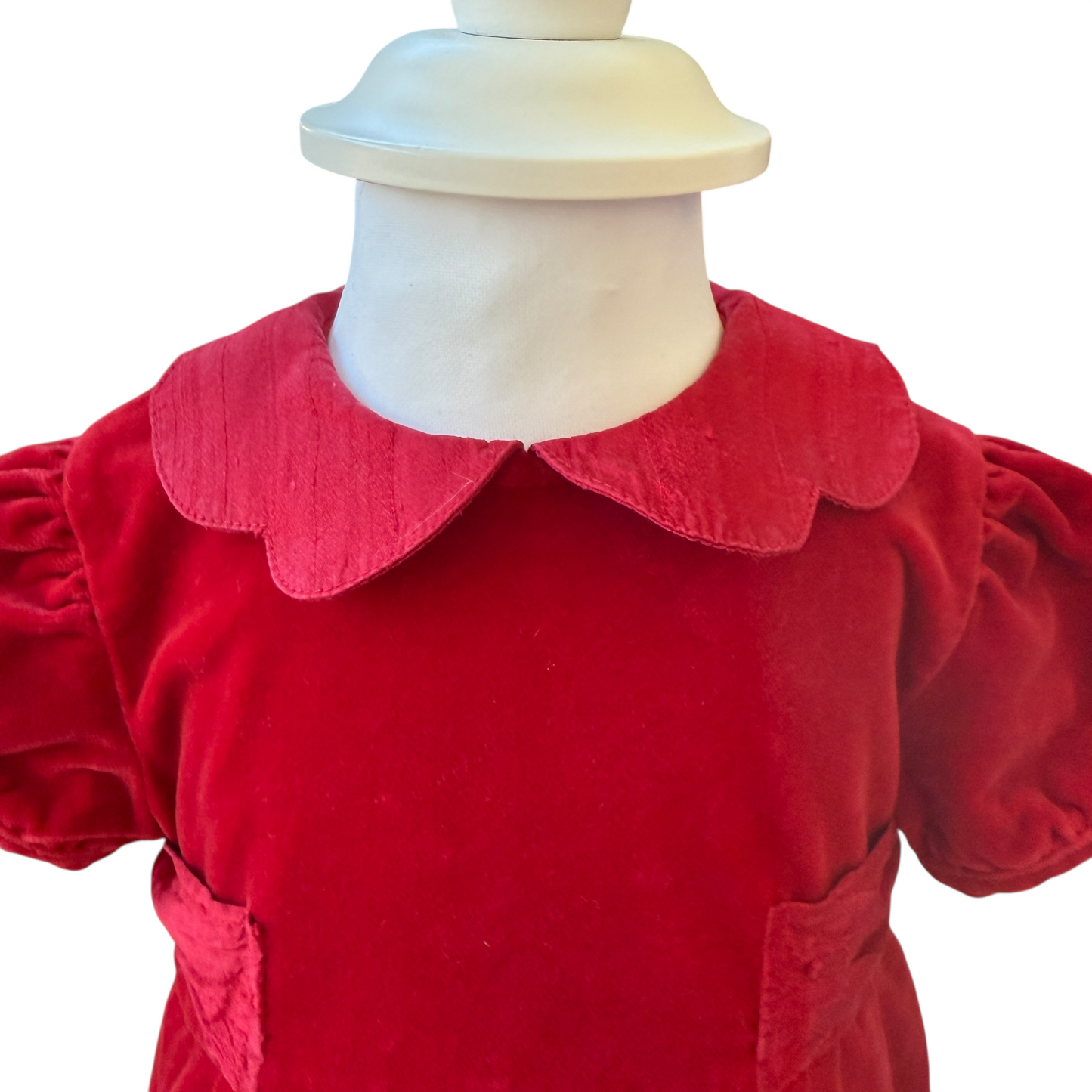 Abito velluto rosso All'isola di Burano - 12 mesi