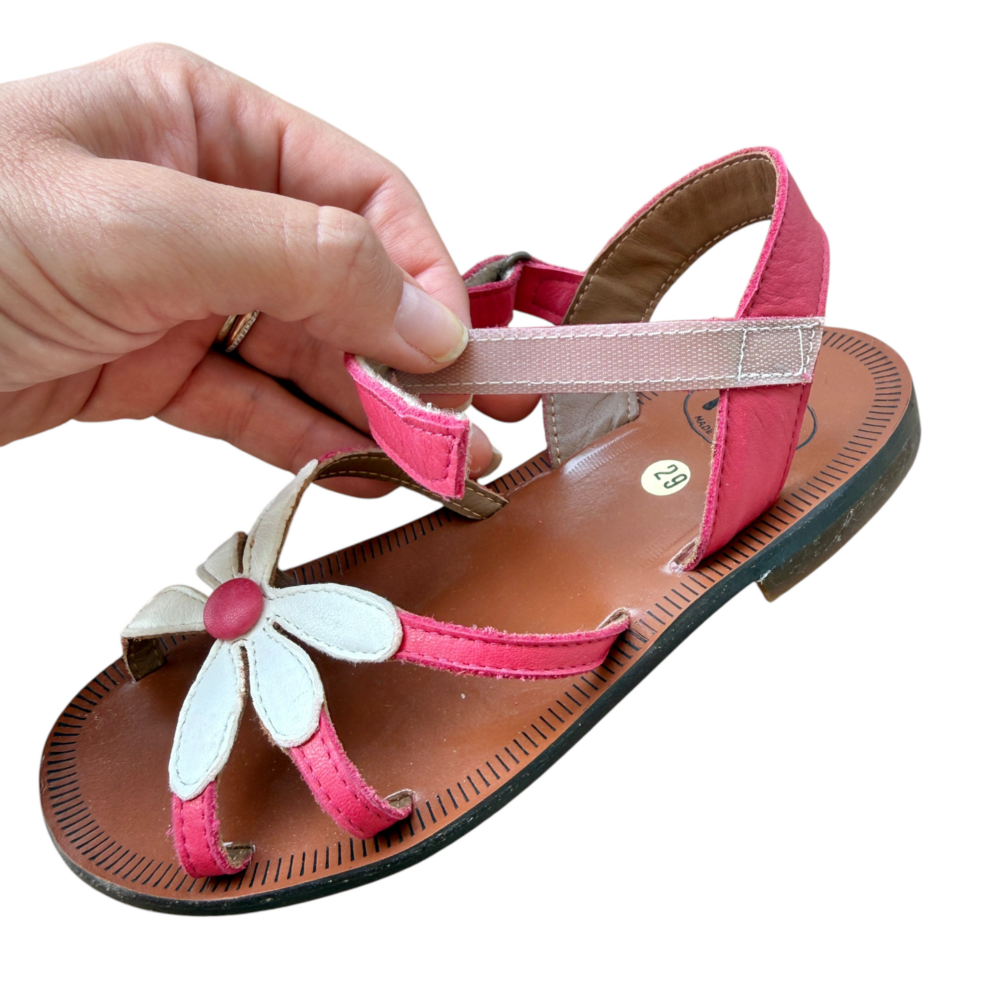Sandali Margherita Pelle Fucsia PèPè - Numero 29