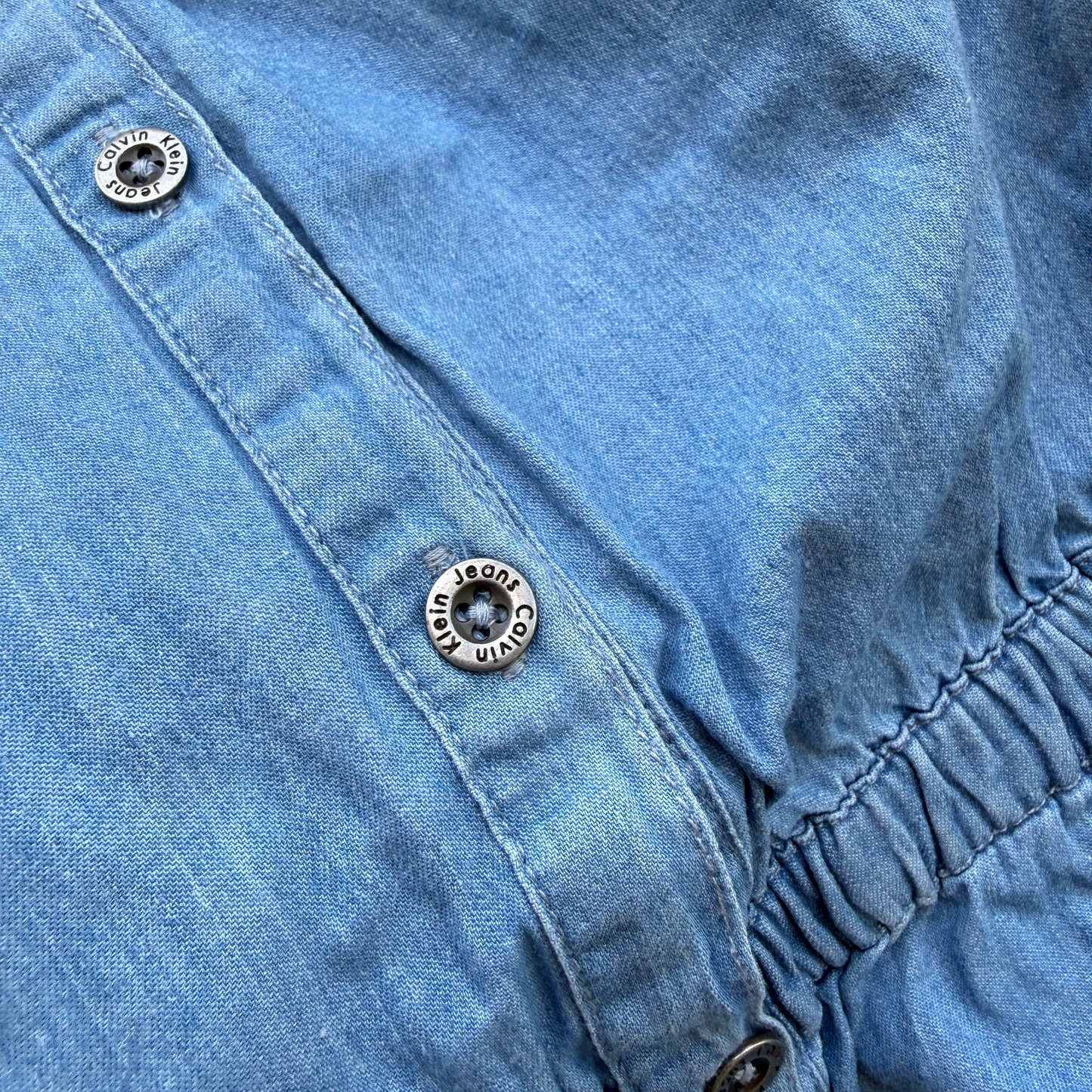 Tuta jumpsuit jeans leggero con inserti in pizzo Calvin Klein Jeans - 5 anni