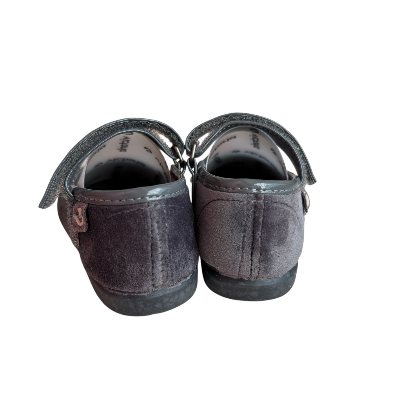 Ballerine Mary Jane velluto grigio e vernice Victoria NUOVE - numero 22