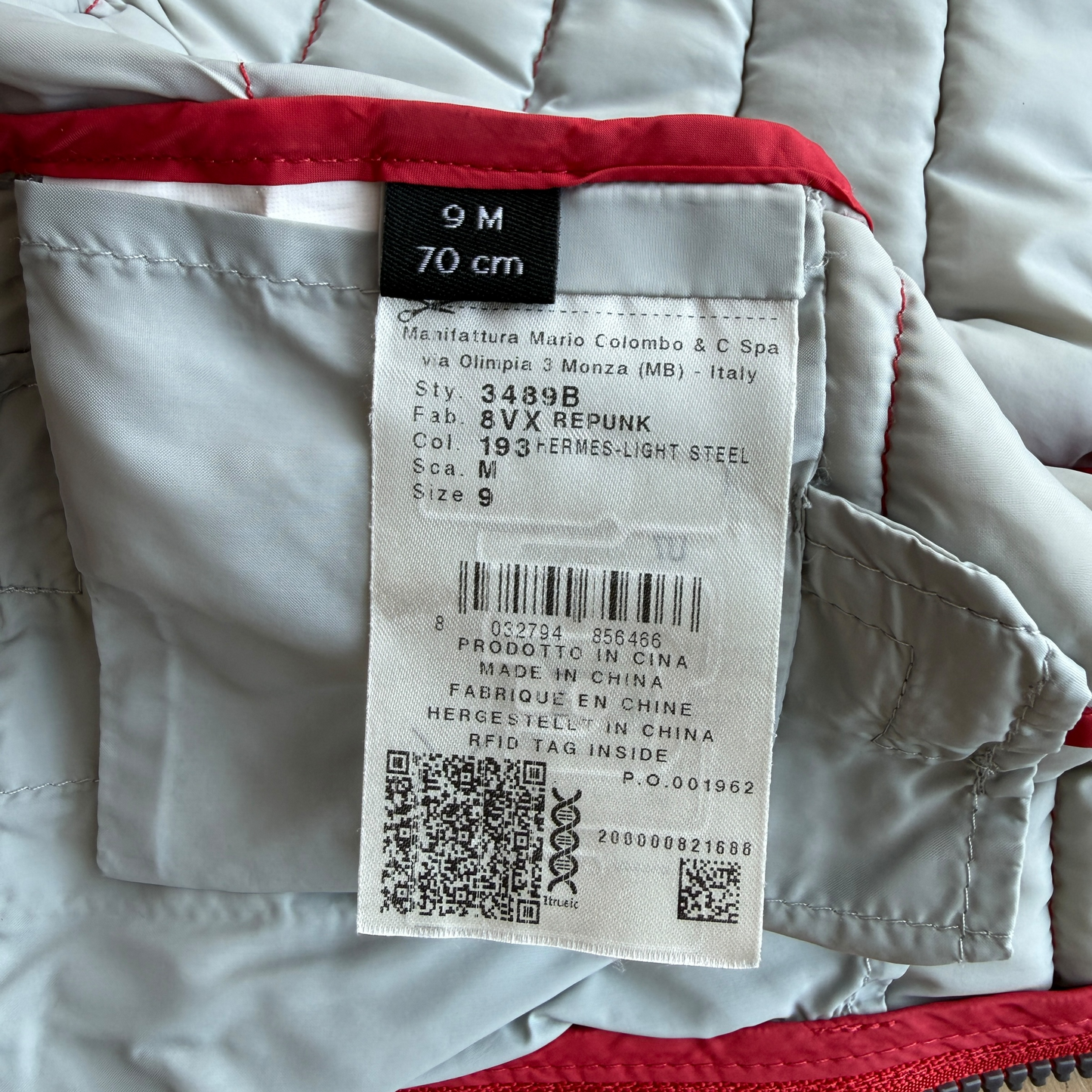 Piumino smanicato rosso Colmar - 9 mesi