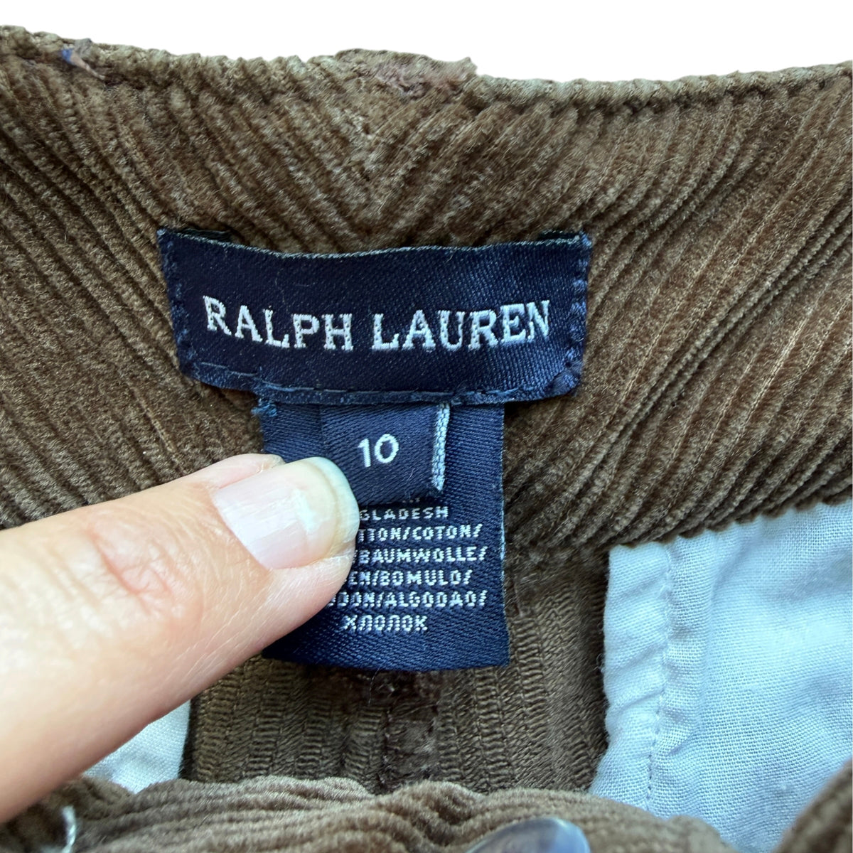 Pantaloncini velluto Ralph Lauren - 10 anni