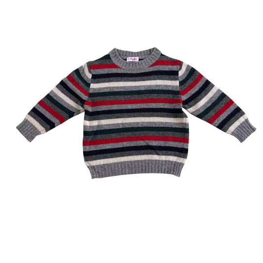 Maglione 100% lana a righe Il Gufo - 2 anni
