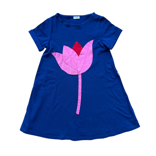 Abito cotone fiore Il Gufo - 6 anni