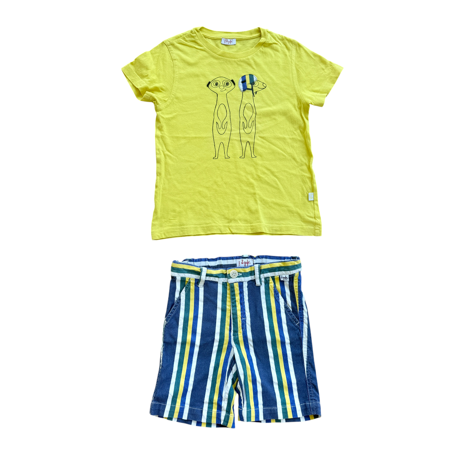 Il Gufo outfit with long sleeve shirt and cargo trousers - 2 years