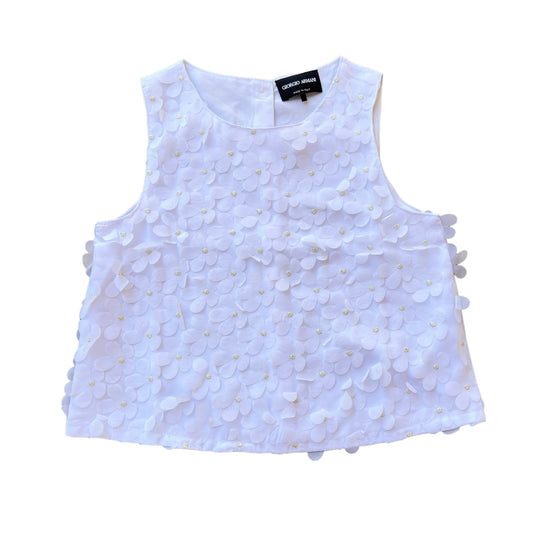 Blusa senza maniche con applicazioni floreali Giorgio Armani - 8 anni