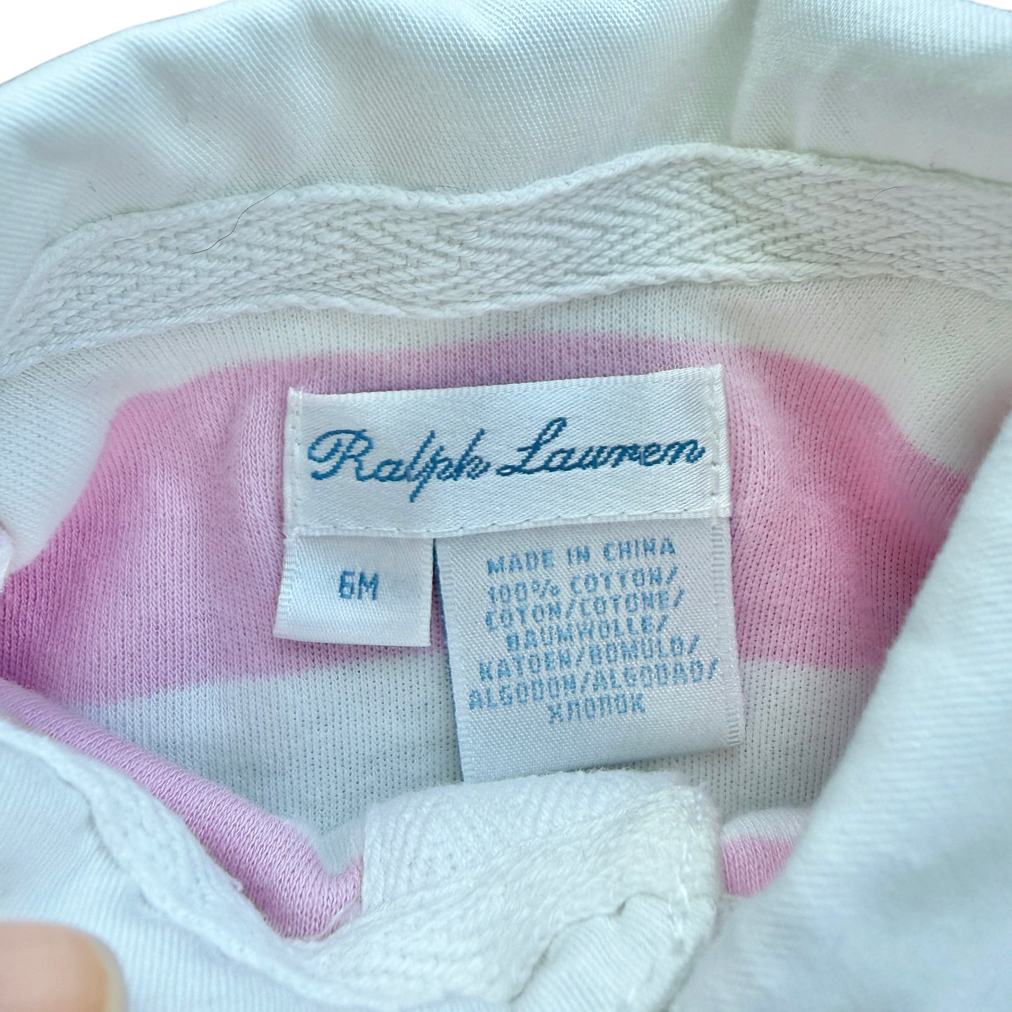 Tutina righe rosa Ralph Lauren - 6 mesi