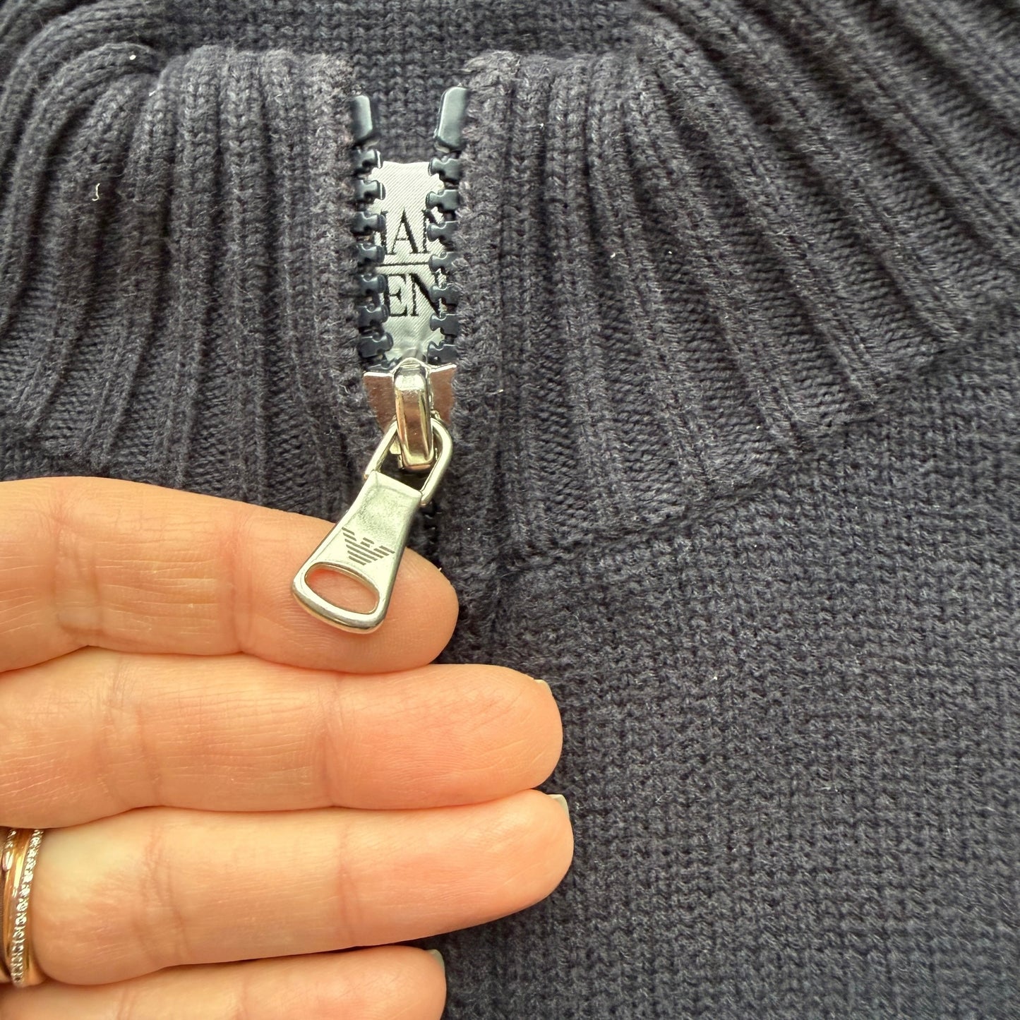 Cardigan full zip collo alto Armani - 10 anni