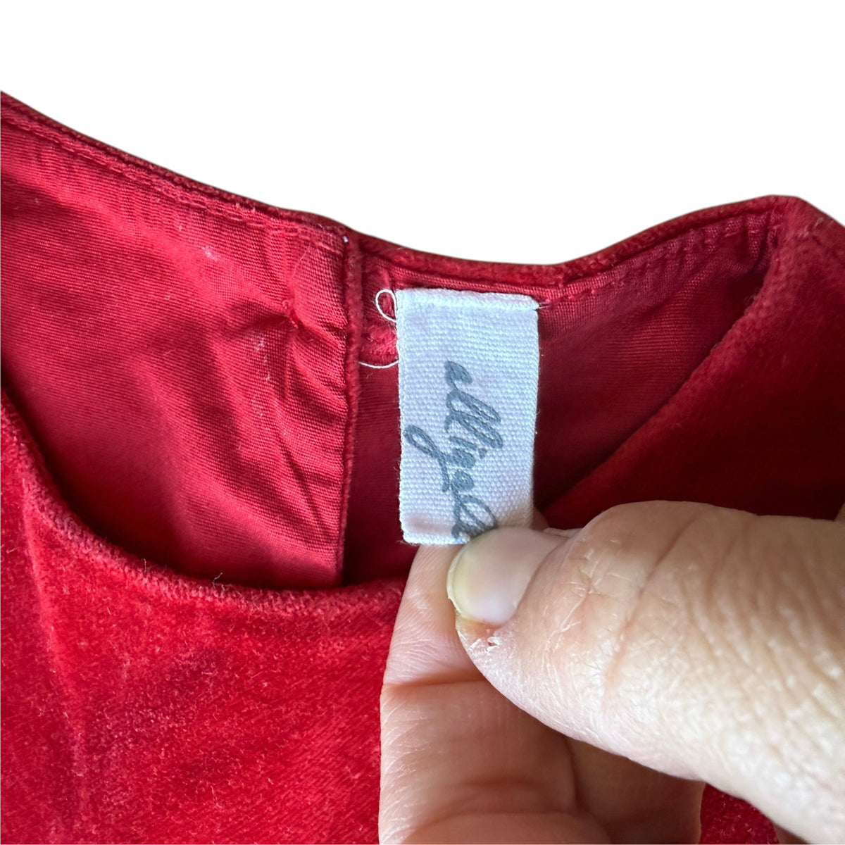 Abito velluto rosso Alligalli - 18 mesi