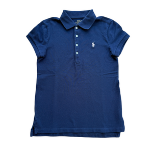 Polo manica corta slim blu Polo Ralph Lauren - 8/10 anni