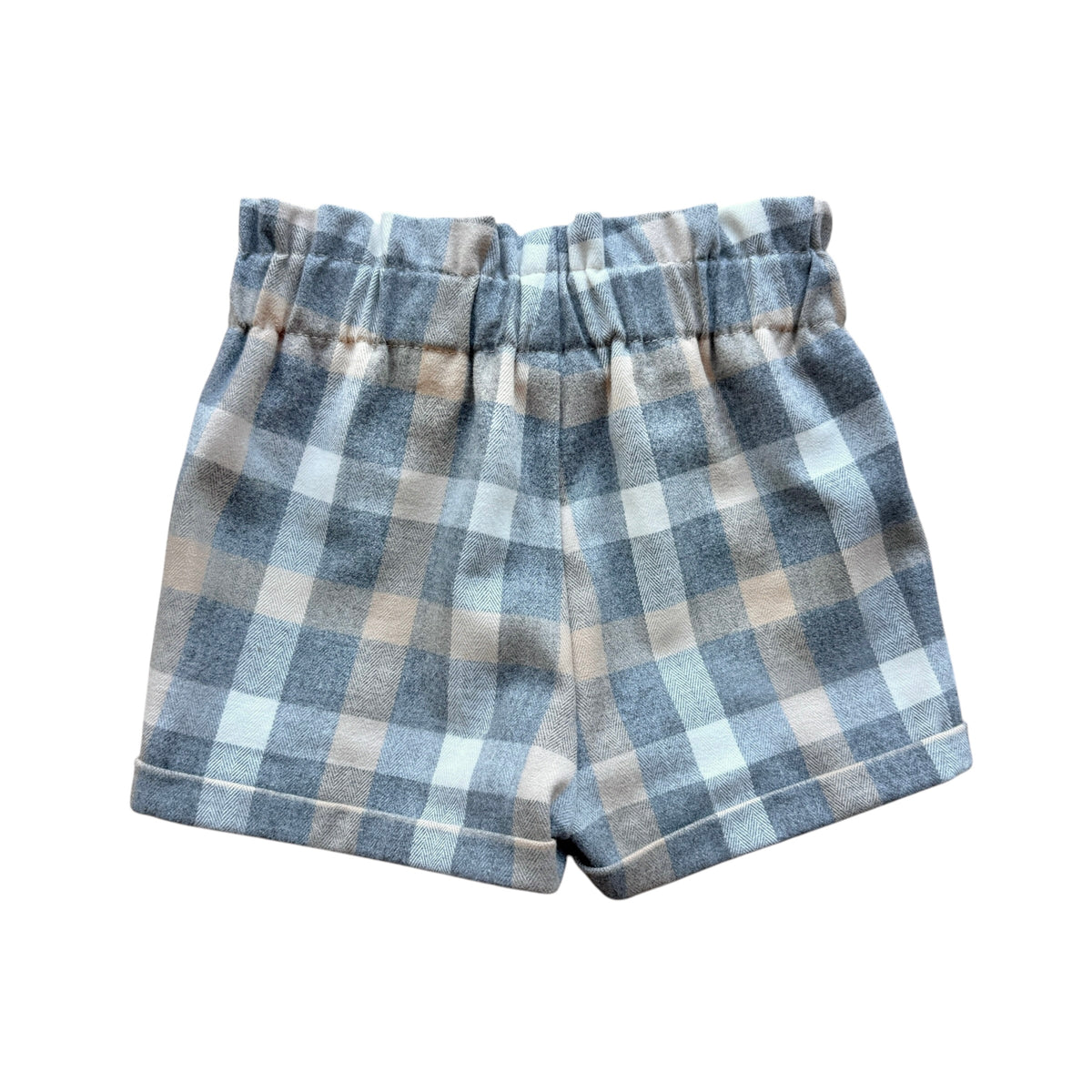 Pantaloncini scozzesi grigio beige Il Gufo - 12 mesi