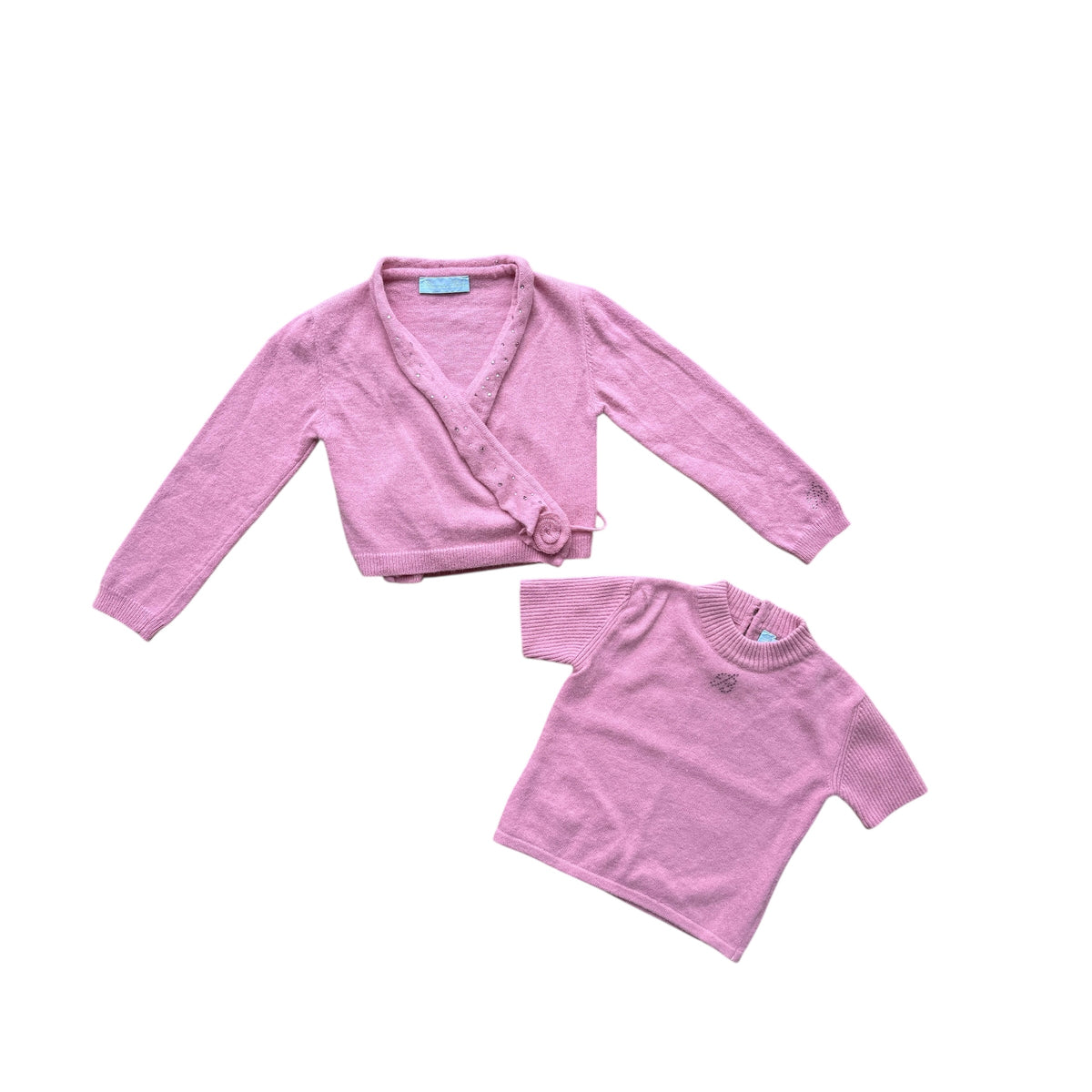 Completo gemelli misto angora con strass Blumarine - 3/4 anni