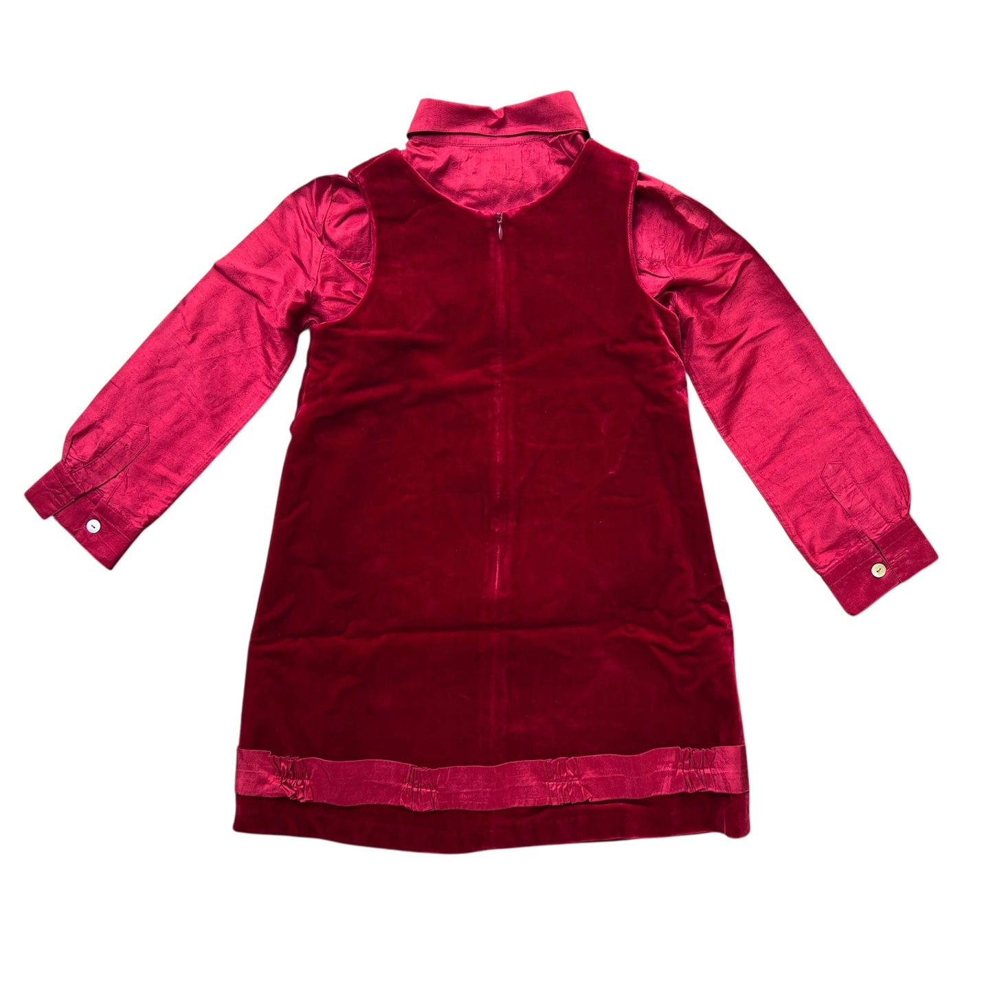 Completo abito velluto e camicia shantung Nicoletta Fanna - 8 anni