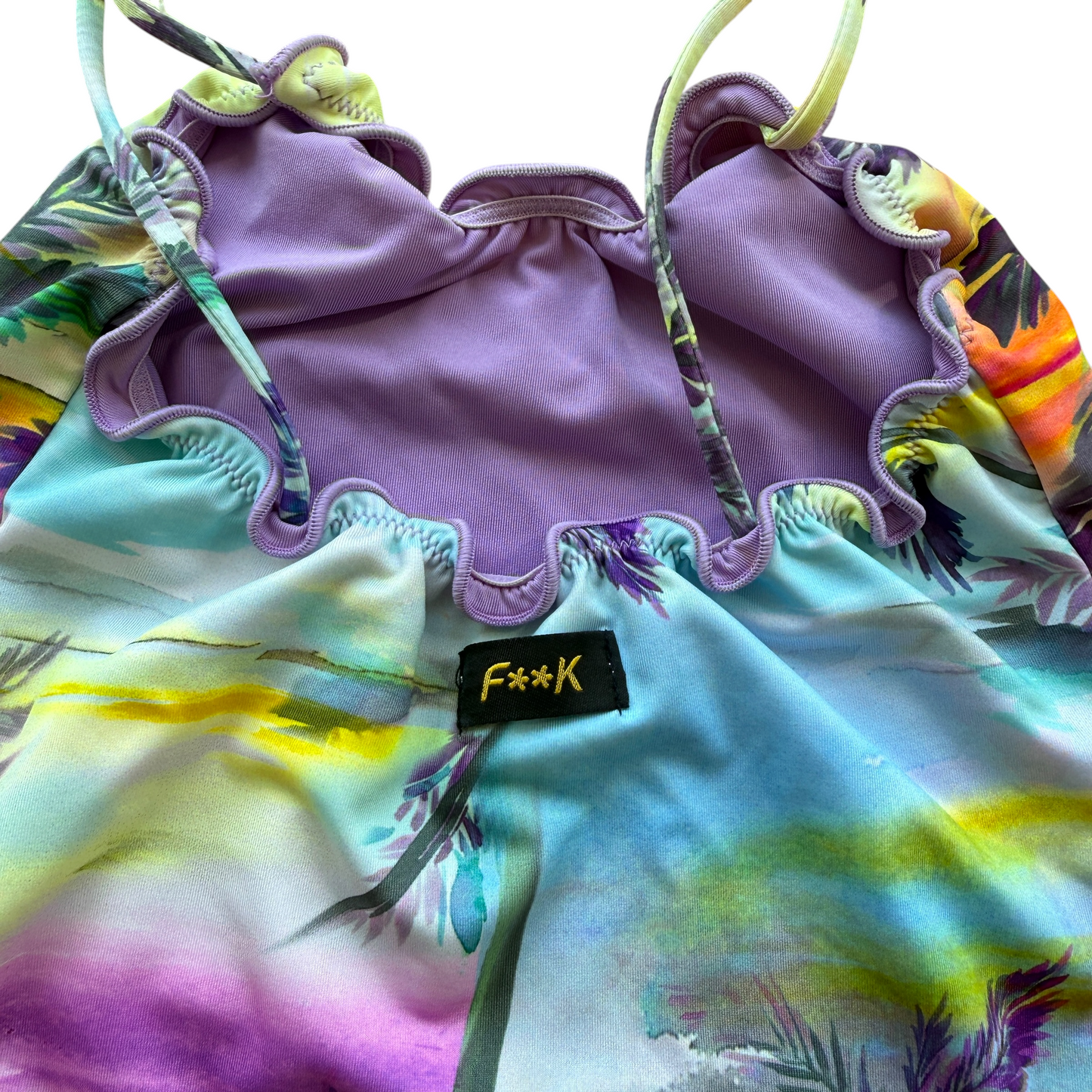 Costume intero tropical F**K - 8 anni