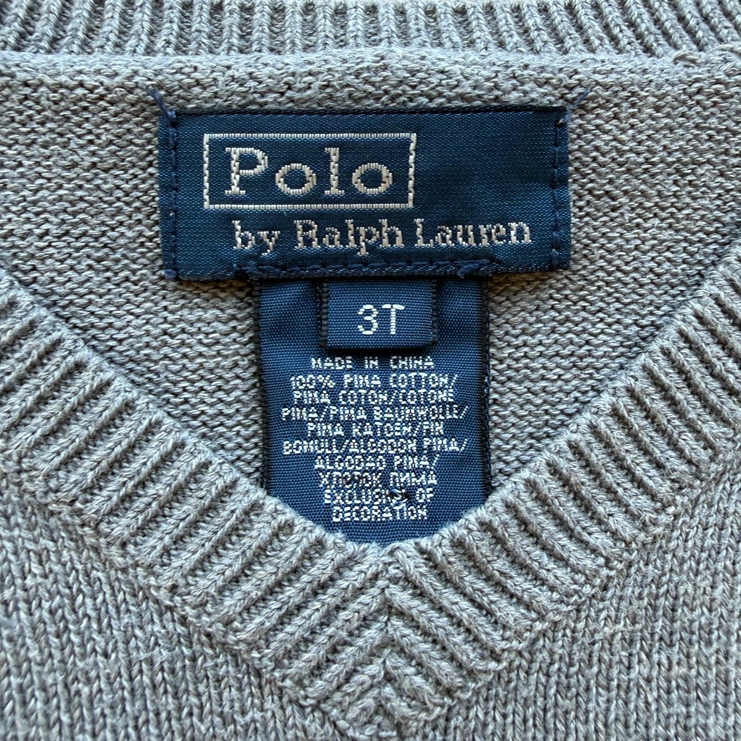 Maglione leggero cotone tortora Polo Ralph Lauren - 3 anni