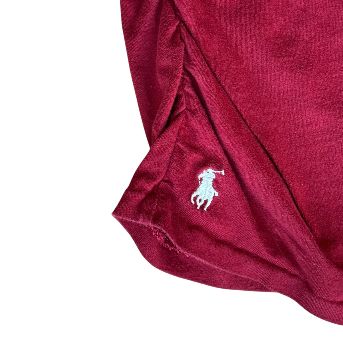 Maglia manica lunga con rouches bordeaux Ralph Lauren - 7 anni