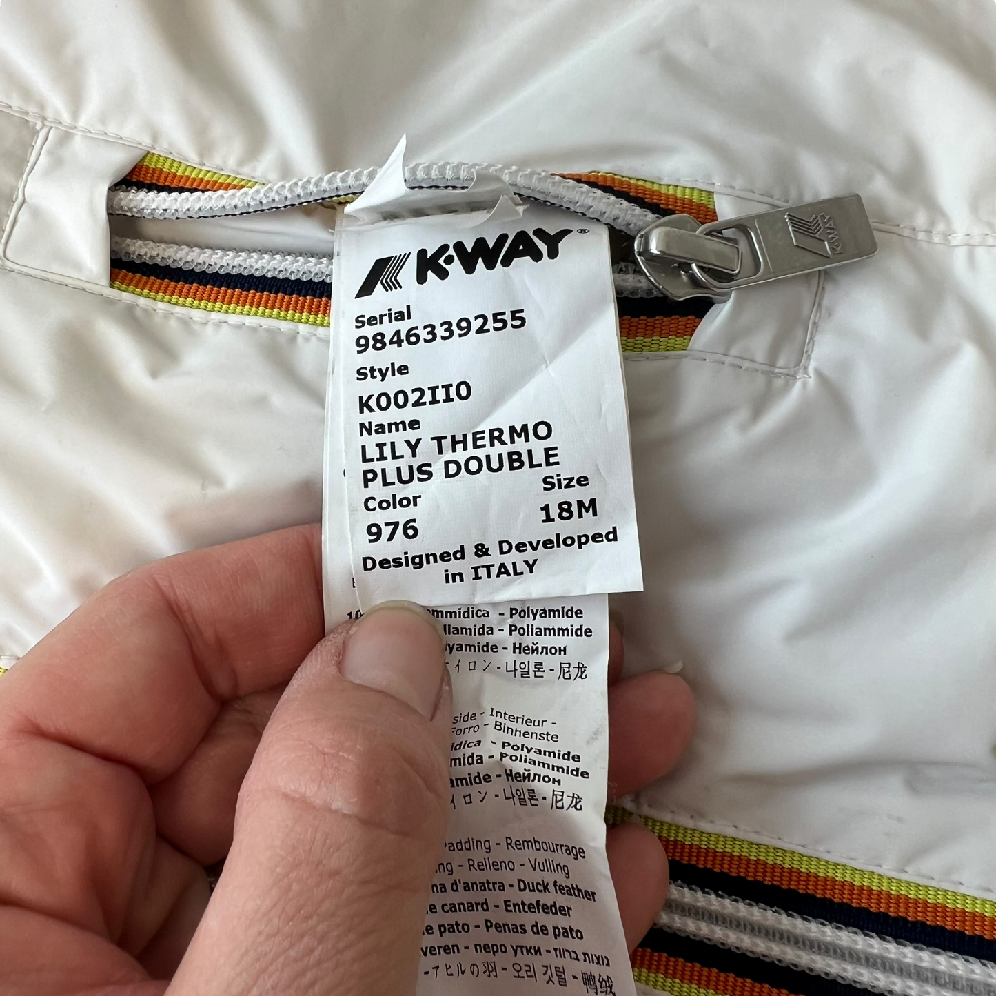 K-way mod. Lily Thermo Plus Double Reversibile - 18 mesi