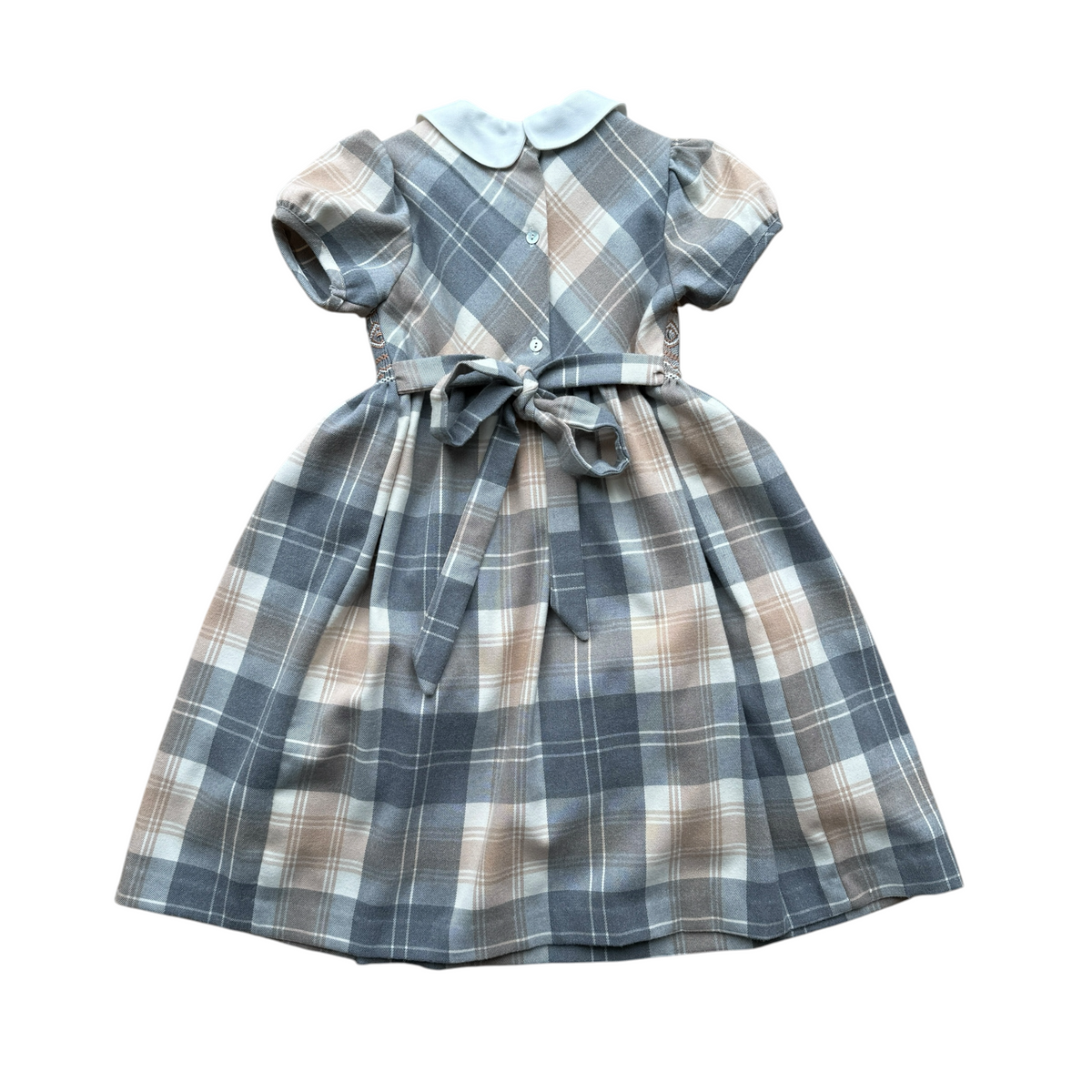 Abito misto lana manica corta con smock Malvi&co - 5 anni