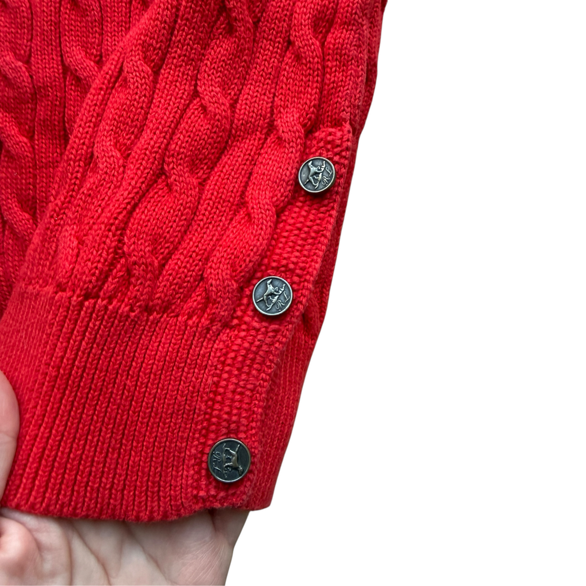Abito rosso cotone trecce Polo Ralph Lauren - 8/10 anni