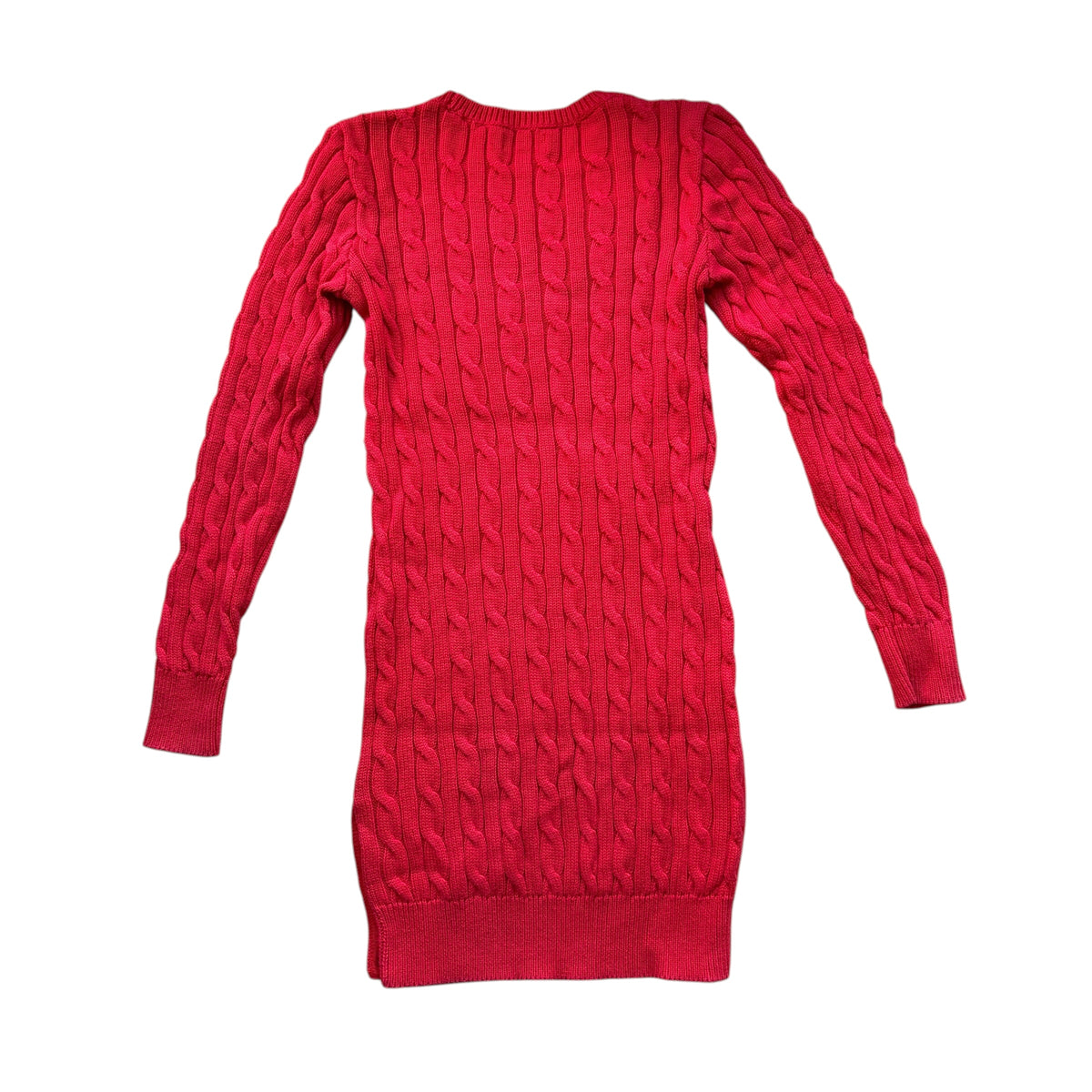 Abito rosso cotone trecce Polo Ralph Lauren - 8/10 anni